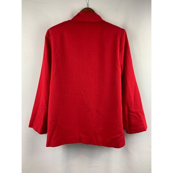 Block Island Petites Red Blazer Size 4 - Picture 4 of 4